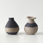2 vaasjes zand/zwart/zand