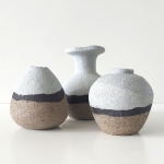 3 vaasjes zand/zwart/blauw