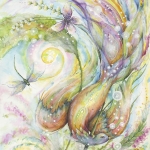 origineel schilderij: Feniks/Paradijsvogel