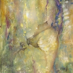 Kunstafdruk (gicleé) "Kijkje achter de sluiers nr3