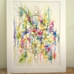 Origineel schilderij: "Levensbloem" 65x50CM