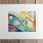 origineel schilderij,  limed edition: "Omwenteling" 40x30CM