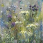 Kunstafdruk(gicleé): De magie van wilde bloemen 30x25CM