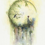 kunstafdruk (gicleé) "Mijn kracht in stilte" 30x40CM