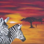 Zebra cuddle