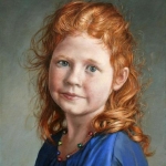 portret van een roodharig meisje