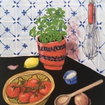En cuisine.