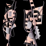 Sculptuur Vrouw en Man van opzij