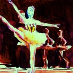 Ballerina in geel