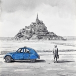 Aan de voet van Mont Saint Michel