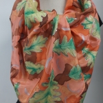 Koraalrode zijden shawl 1