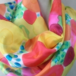 Zijden shawl met bloemmotief 12