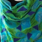 Nunofelt scarf, felted silk