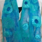 aqua blauwe sjaal nunofelt