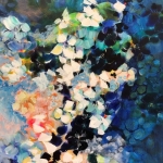 Blue floral abstract
