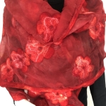 Rode sjaal bloemen