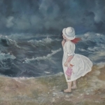 Meisje aan de zee