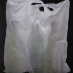Plastic bag with bottles