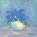 Viooltjes in parelvaasje
