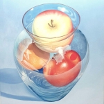 Elstar, vaas met appel en zelfportrtet