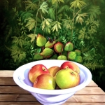 Notaris appels in witte schaal.