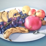 Fruitschaal met biologisch fruit,