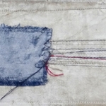 'Landschap II' - textiel schilderij