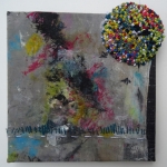 'Haal eruit wat erin zit II' - textiel schilderij