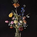 Bloemstilleven met Keijzerskroon (Fritillaria meleagris)