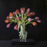Meerkleurige rode Tulpen