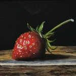Strawberry with straight stem