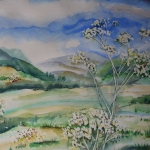 Landschap in aquarel