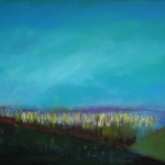 landschap in blauw-groen