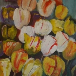 tulpen in geel en wit