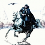 Oosterse man op paard.