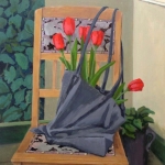 tulpen op stoel