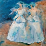 Dans langs het strand