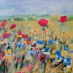 In de berm in het voorjaar