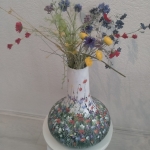 beschilderde glazen vaas