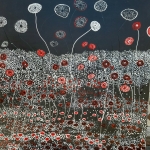 Black,red and white.