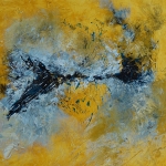 Peter Elias - Abstract in geel, zwart en wit