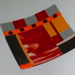 Schaal oranje-rood-grijs