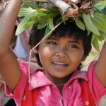 Meisje in Angkor What, Cambodja