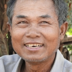 Man onderweg in Cambodja