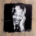 portret Nelson Mandela .