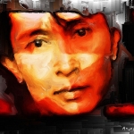 Digital art 'Aung San Suu Kyi'