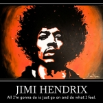 Zeefdruk Jimi Hendrix
