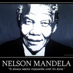Zeefdruk Nelson Mandela