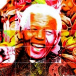 zeefdruk Nelson Mandela