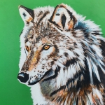 Wolf (Green Background)